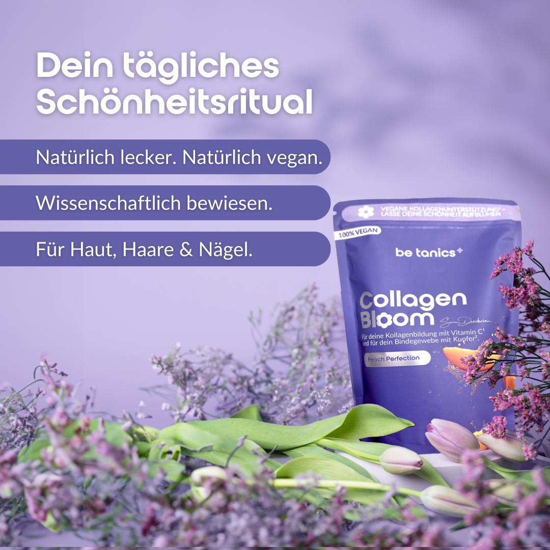 CollagenBloom Peach Perfection - Dein täglicher Schönheitsboost.